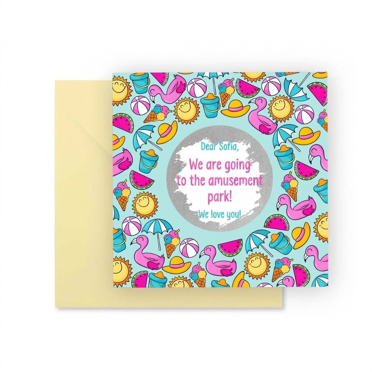Personalised scratch card with text - Holiday
