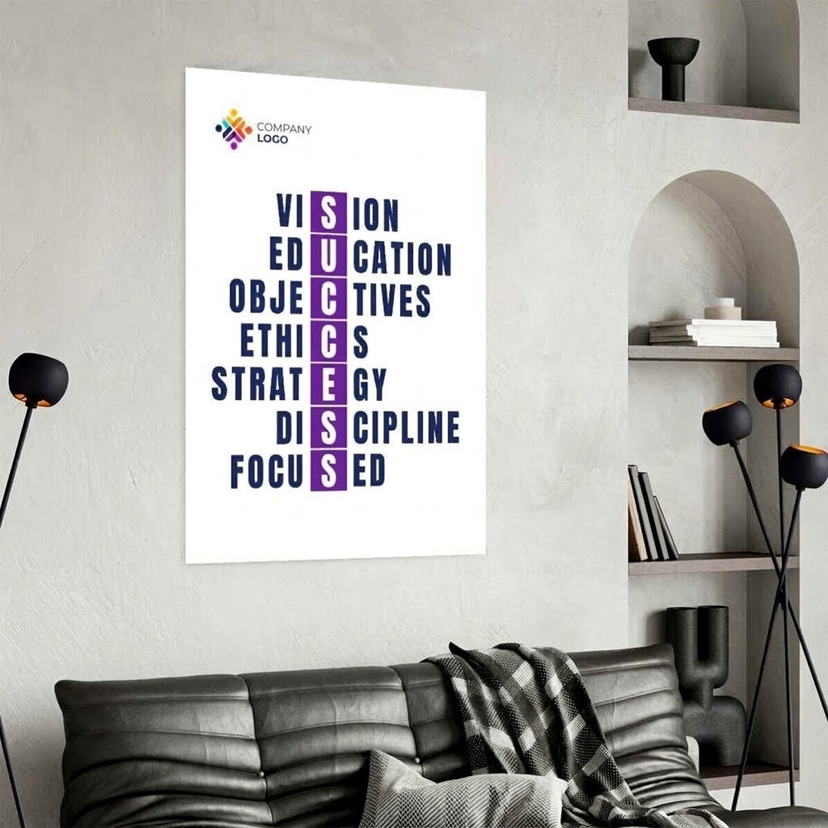 Personalised poster with text and logo - Success