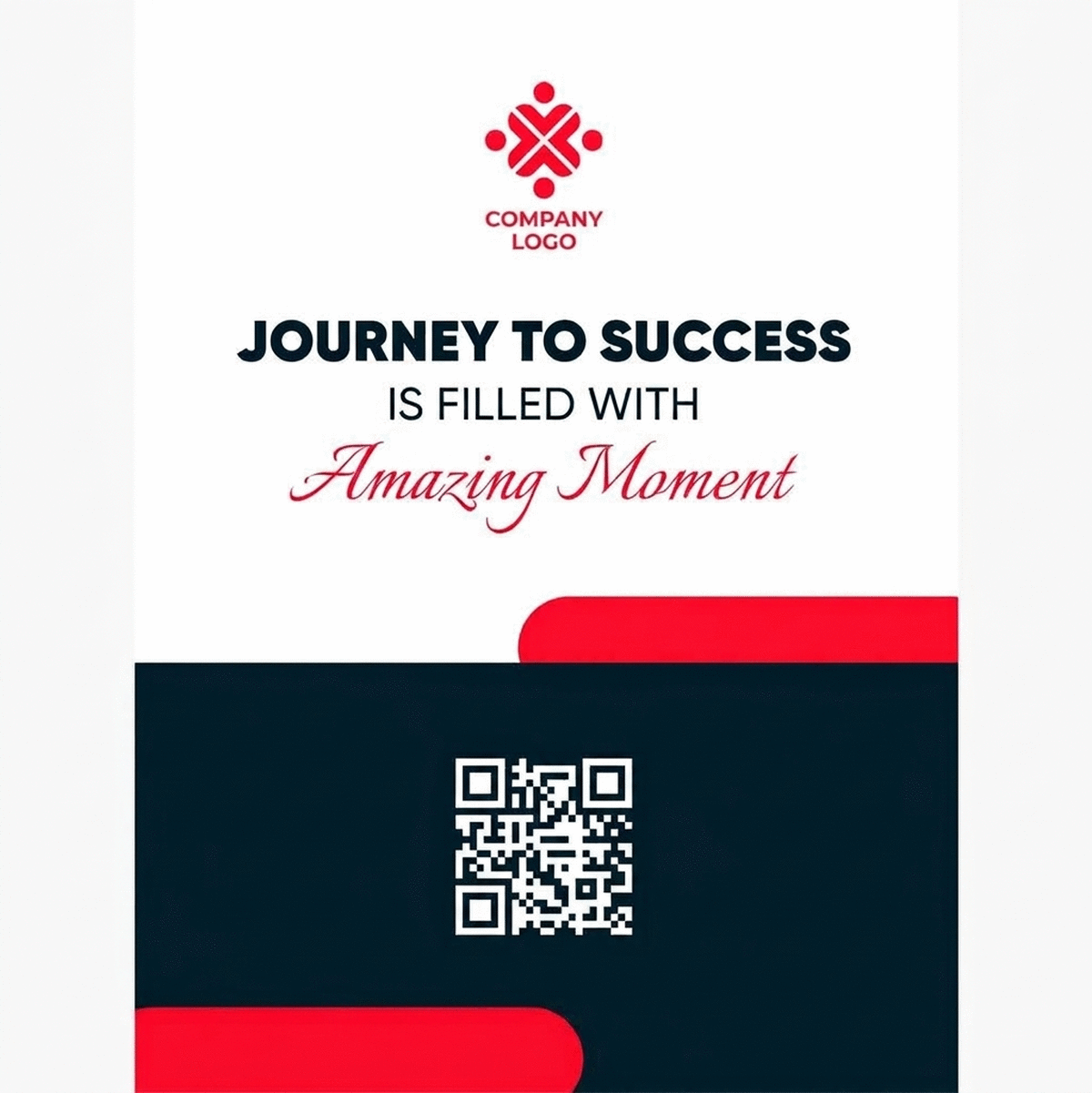 Personalised poster with text and logo - Journey