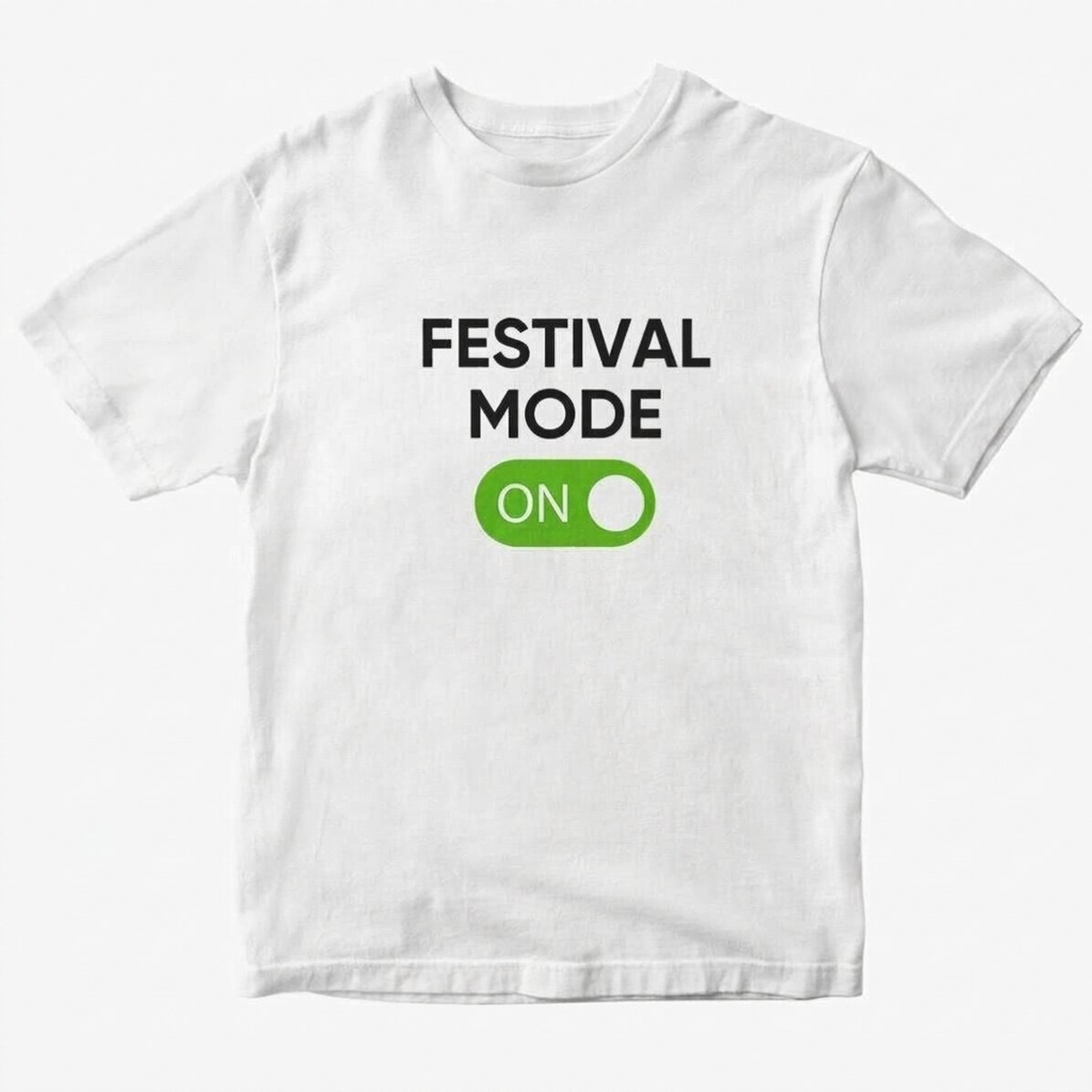 Customised cotton T-shirt with text - Festival Mode