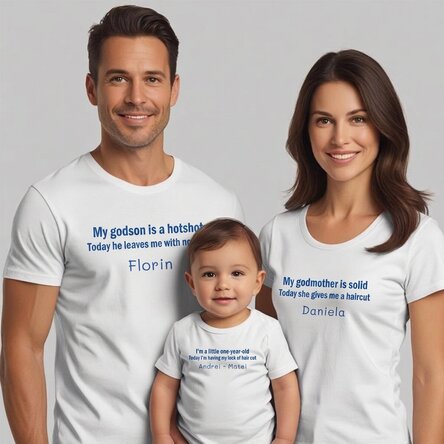 Customised cotton T-shirt for children/adults - Mot cut