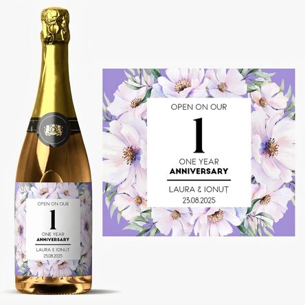 Personalised sparkling wine with text - Anniversary