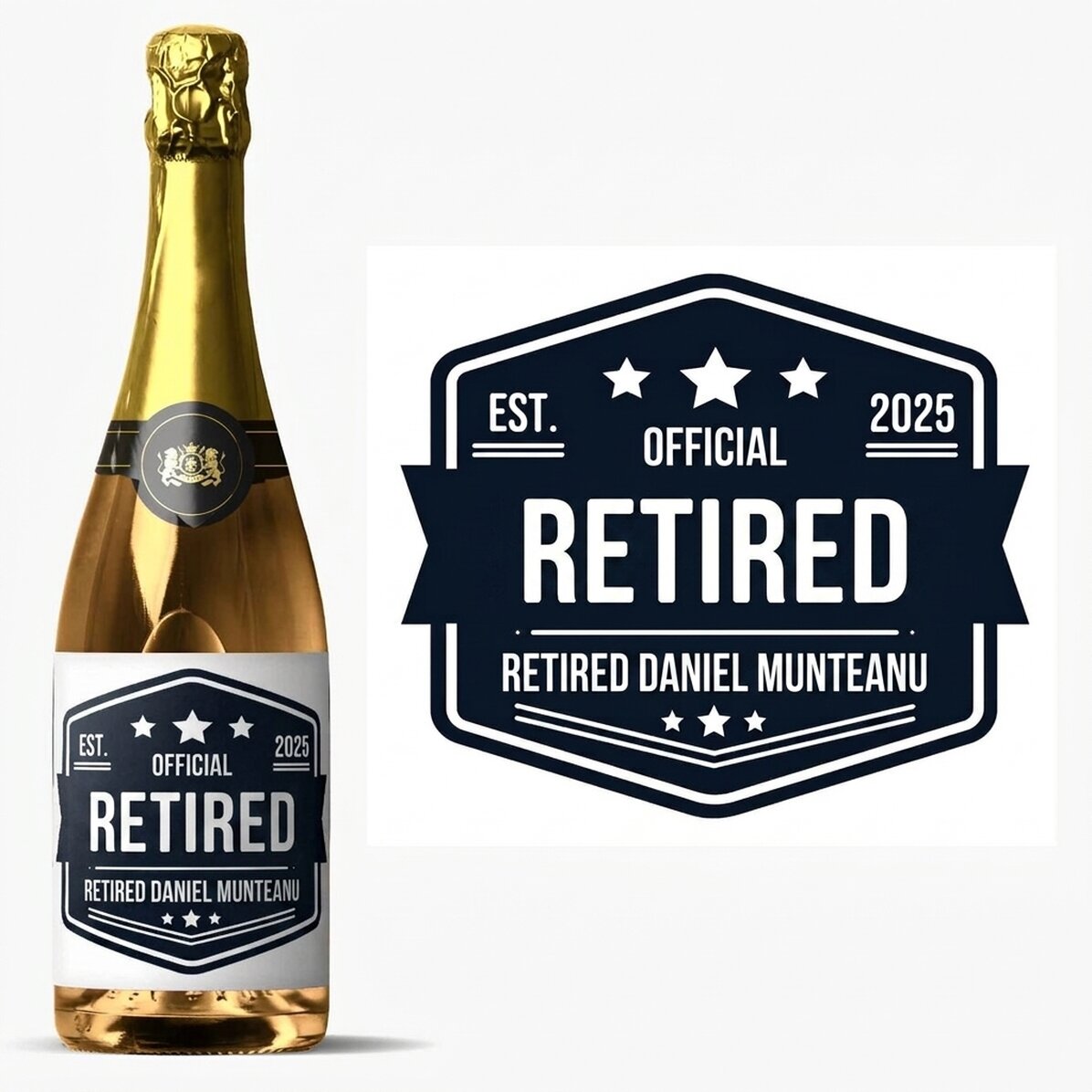 Personalised sparkling wine with text - Guesthouse