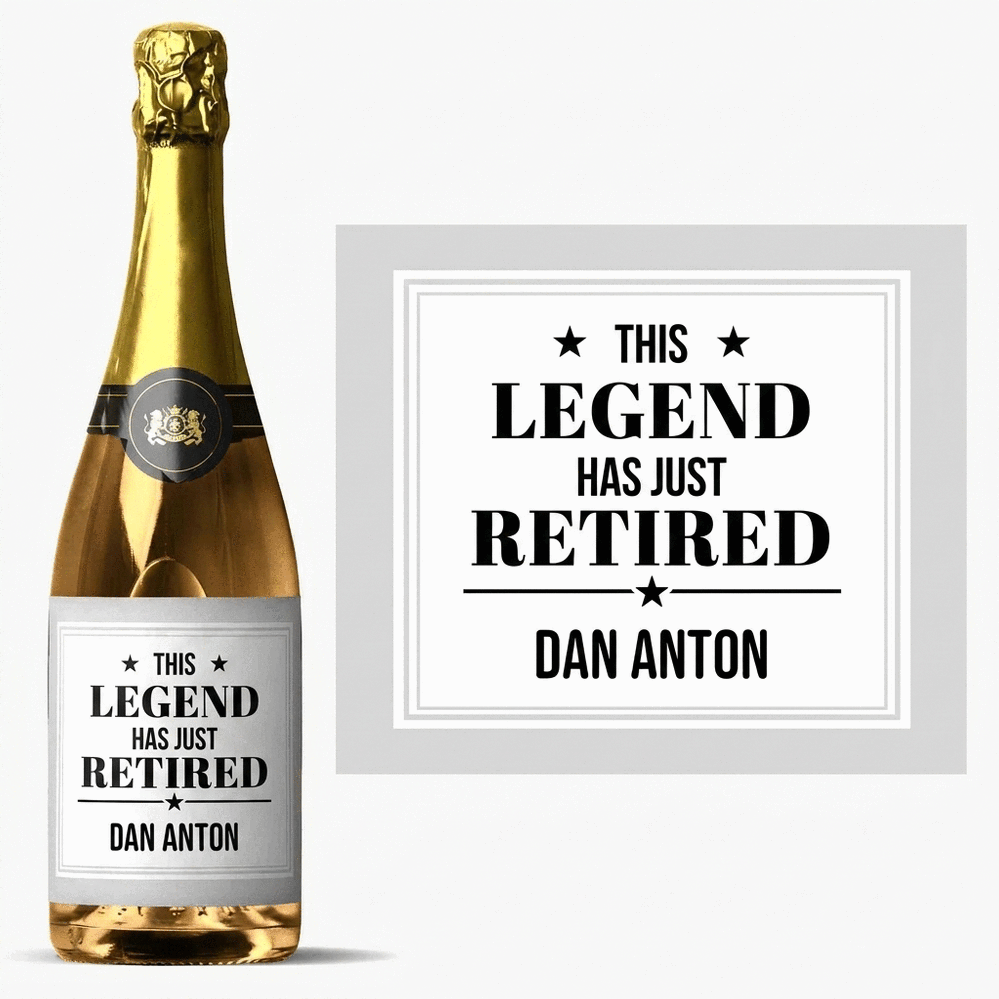 Personalised sparkling wine with message - Guesthouse