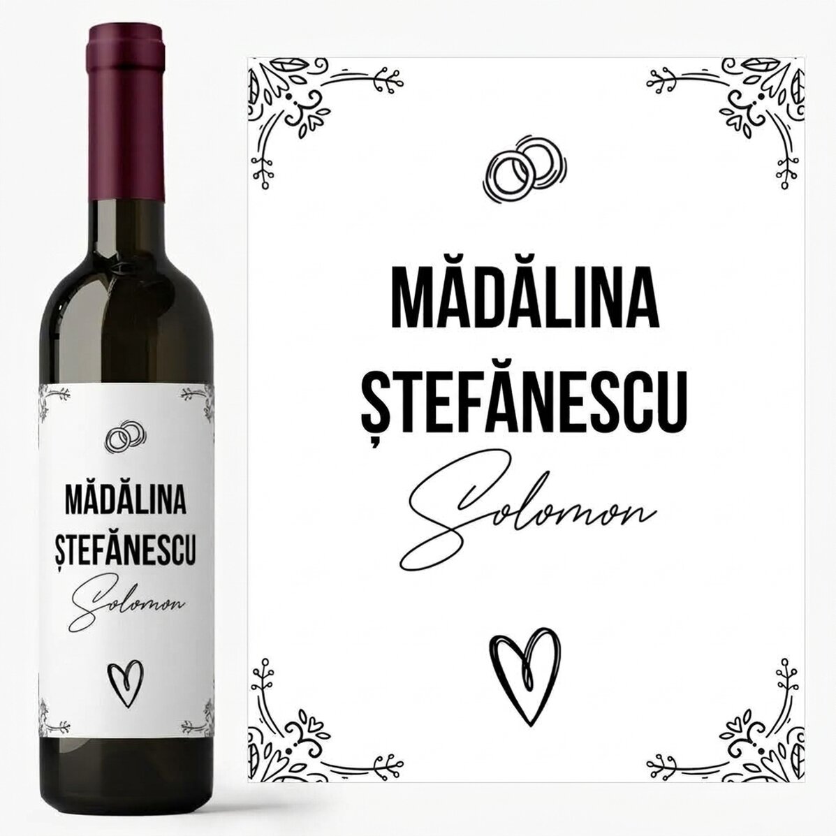 Personalised wine with name - Wedding Name