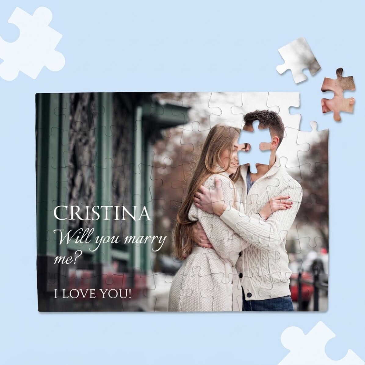 Personalised puzzle with photo and text - Proposal