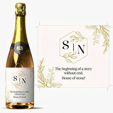Personalised sparkling wine with message - Wedding