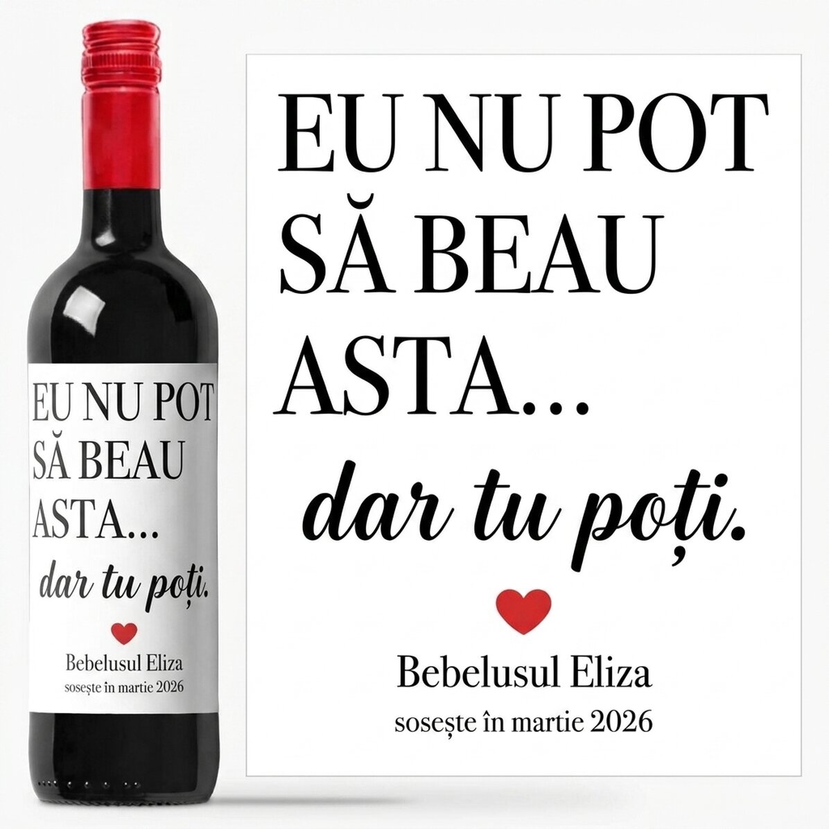 Personalised wine with name - I can’t drink