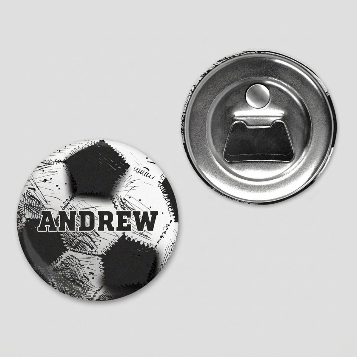 Personalised bottle opener with message - Football