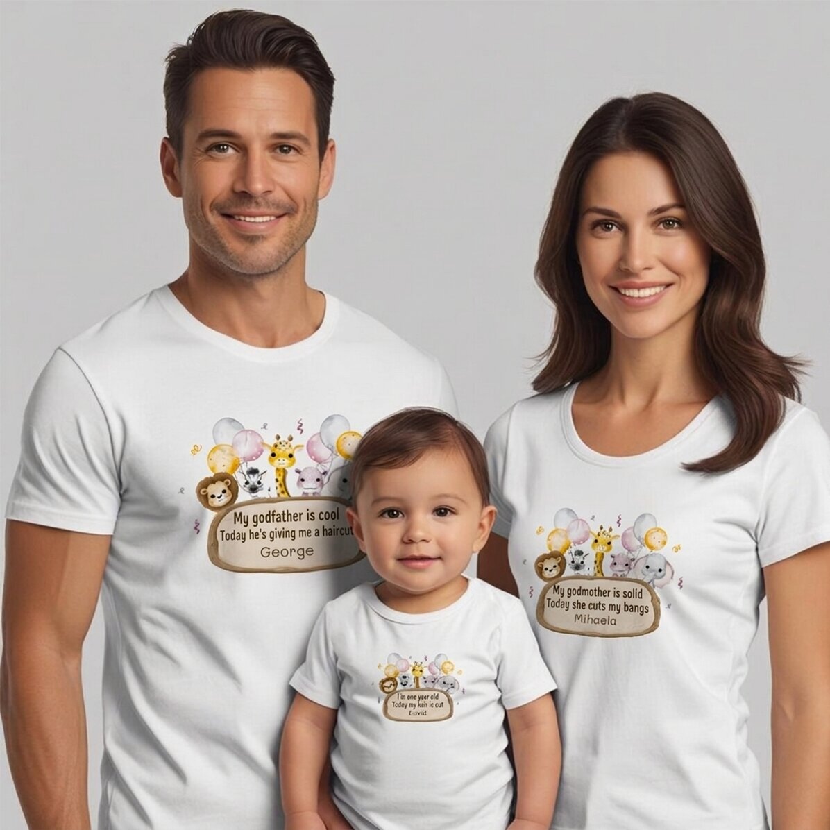 Customised cotton T-shirt for children/adults with message - Mot cutting