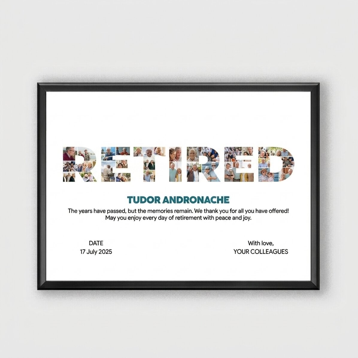 Personalised landscape canvas with 38 photos and text - Guesthouse