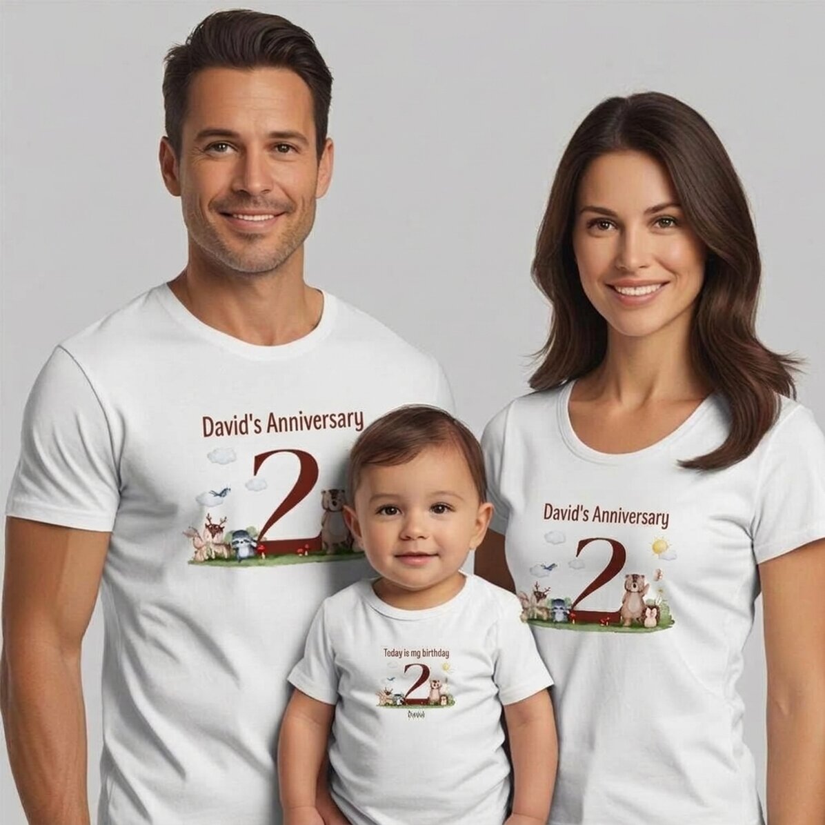Customised cotton T-shirt for children/adults - Animals