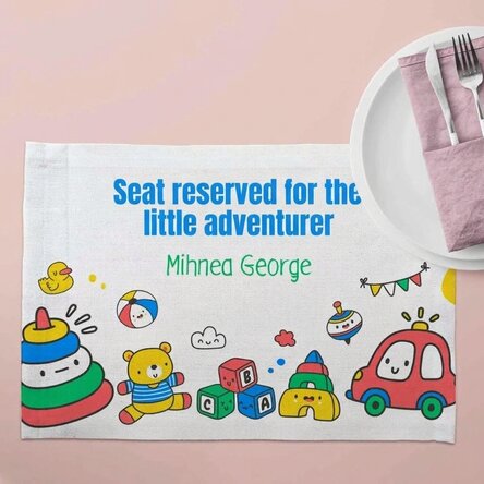 Personalised plate holder with text - Toys