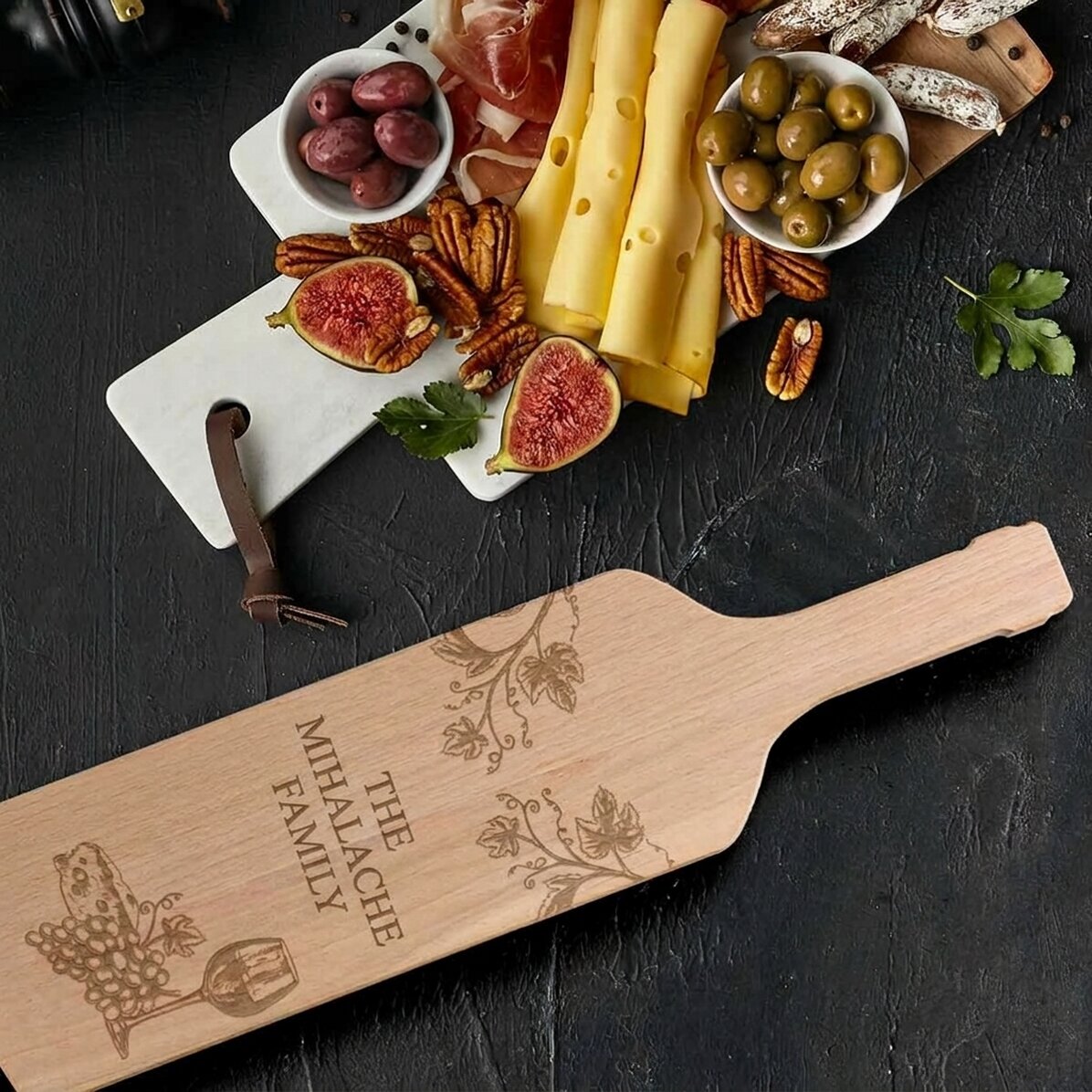 Cheese grater in the shape of a bottle, personalised with a message