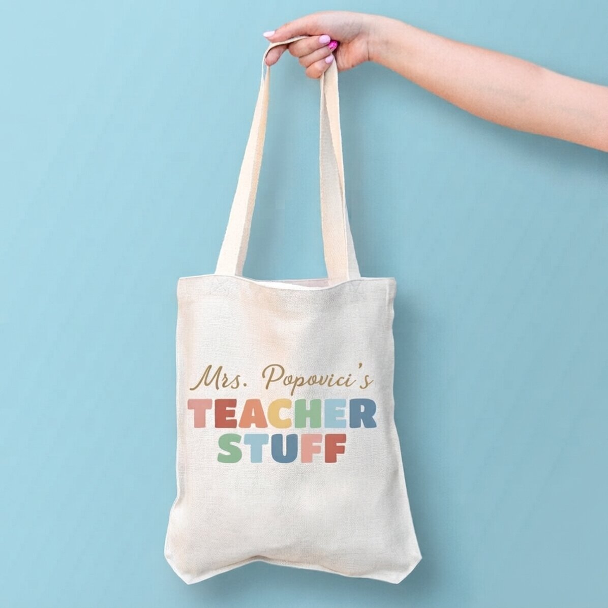 Personalised bag with text - Teacher