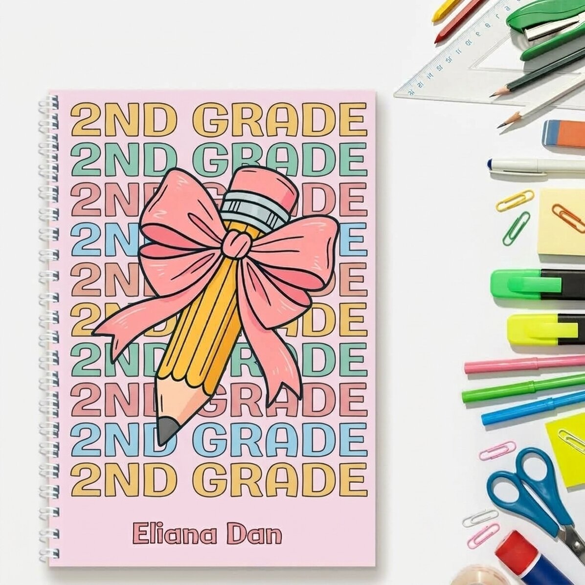 Personalised notebook with text - Pretty pencil