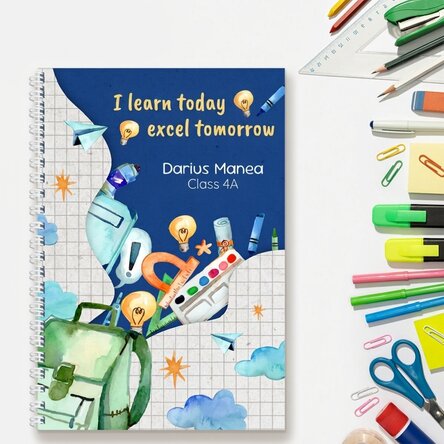 Personalised notebook with text - Back to school