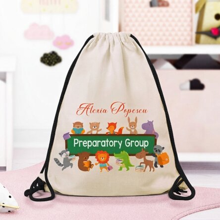 Personalised rucksack with name and text - Animals