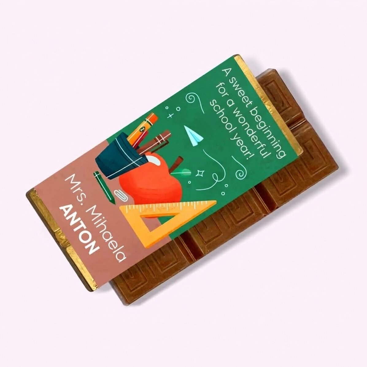 Mini chocolate bar personalised with a message - Teacher
