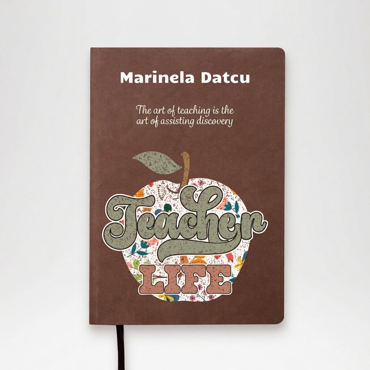 Personalised leather diary in colour - Teacher Life