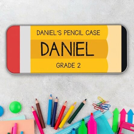 Personalised pencil case with text - Pencil