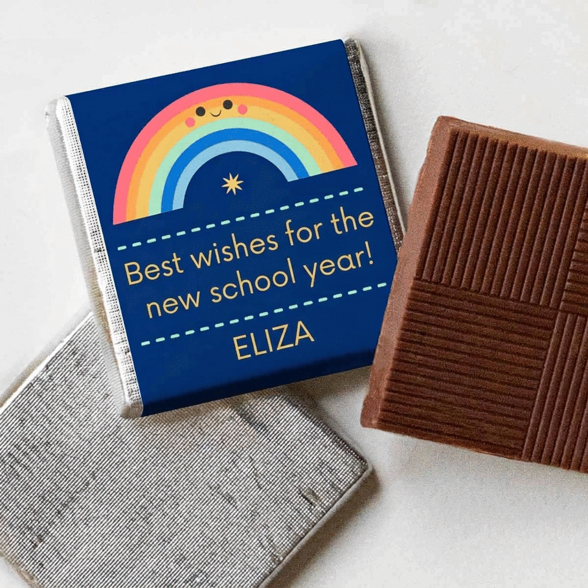 Personalised mini chocolate bar with text - Good luck!