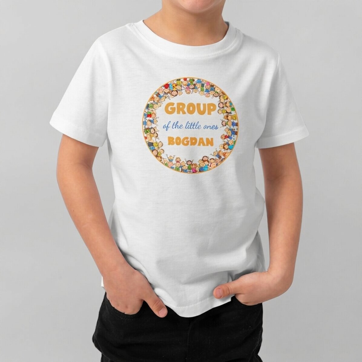 Personalised cotton T-shirt for children with message - Children