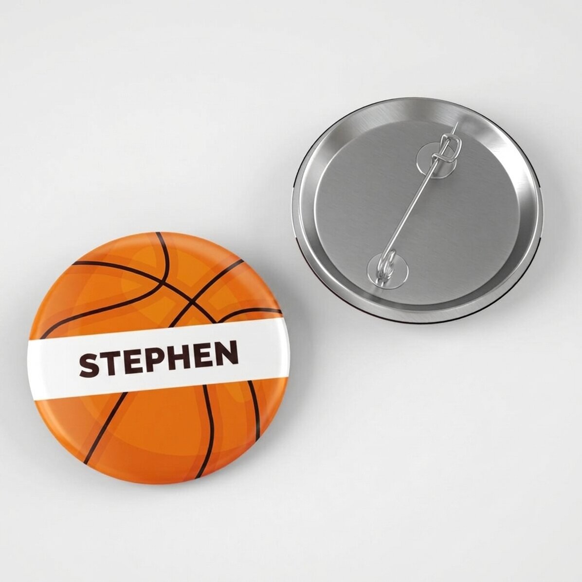 Personalised badge with name - Basketball