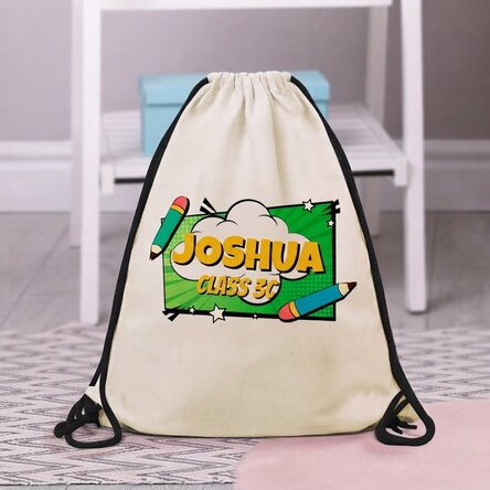 Personalised backpack with message - Comic style