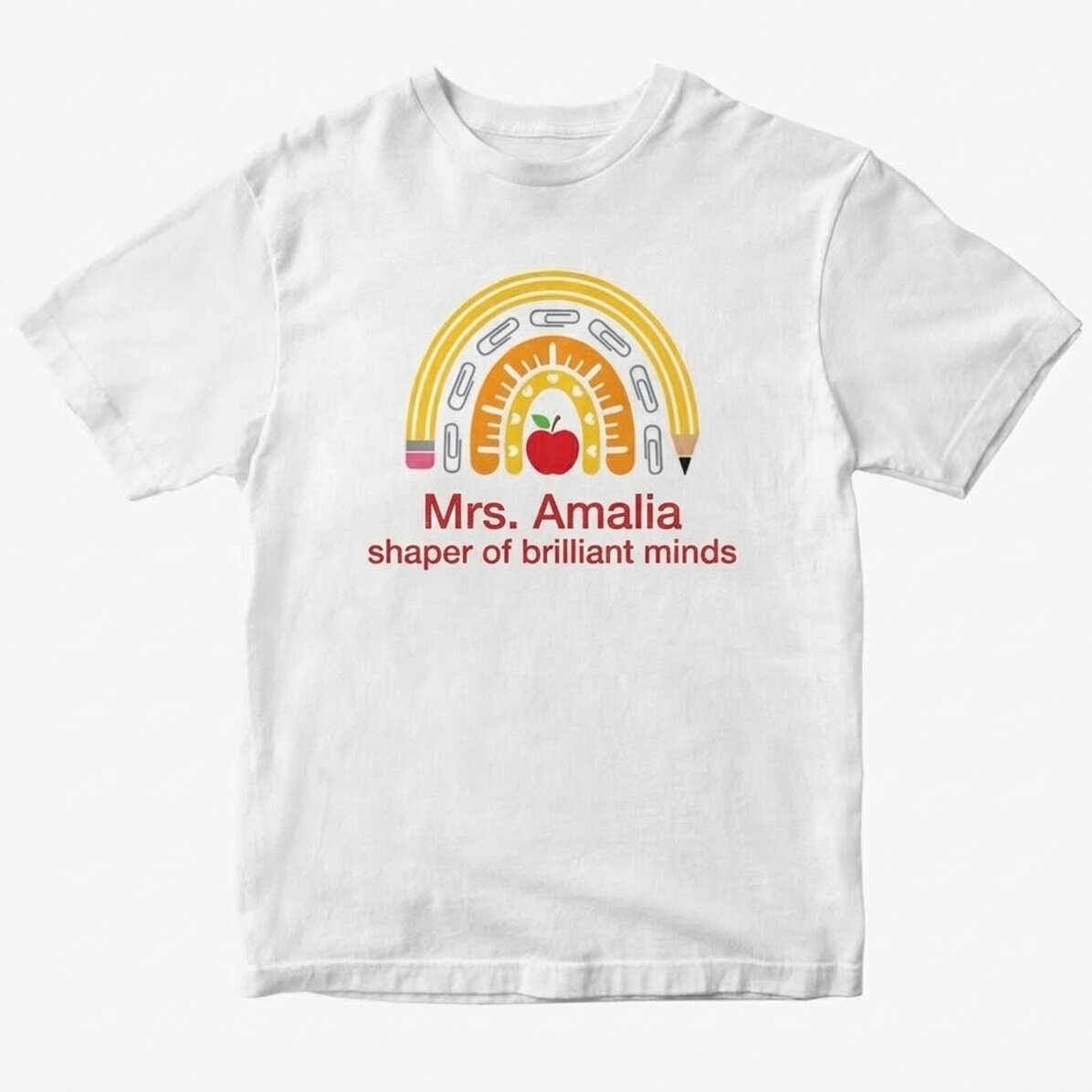 Custom cotton T-shirt with text - Super teacher