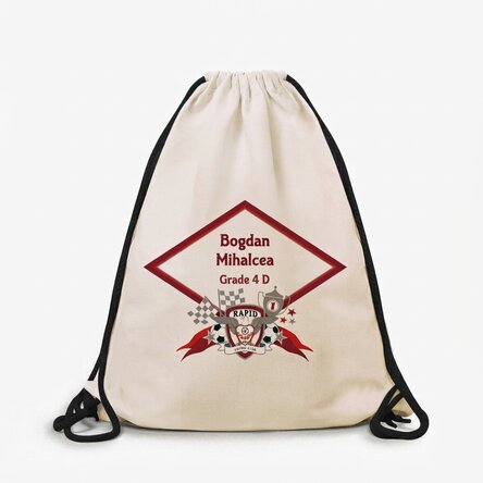 FC Rapid backpack customised with text - Victory