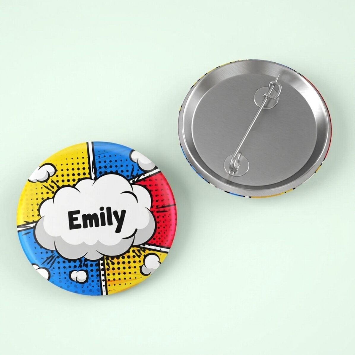 Personalised badge with name - Comics