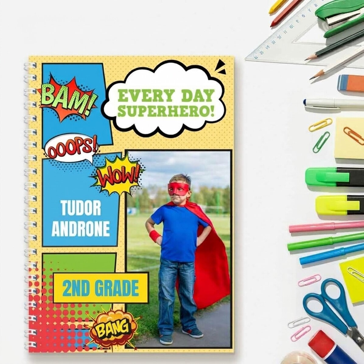 Personalised notebook with text and photo - Comics
