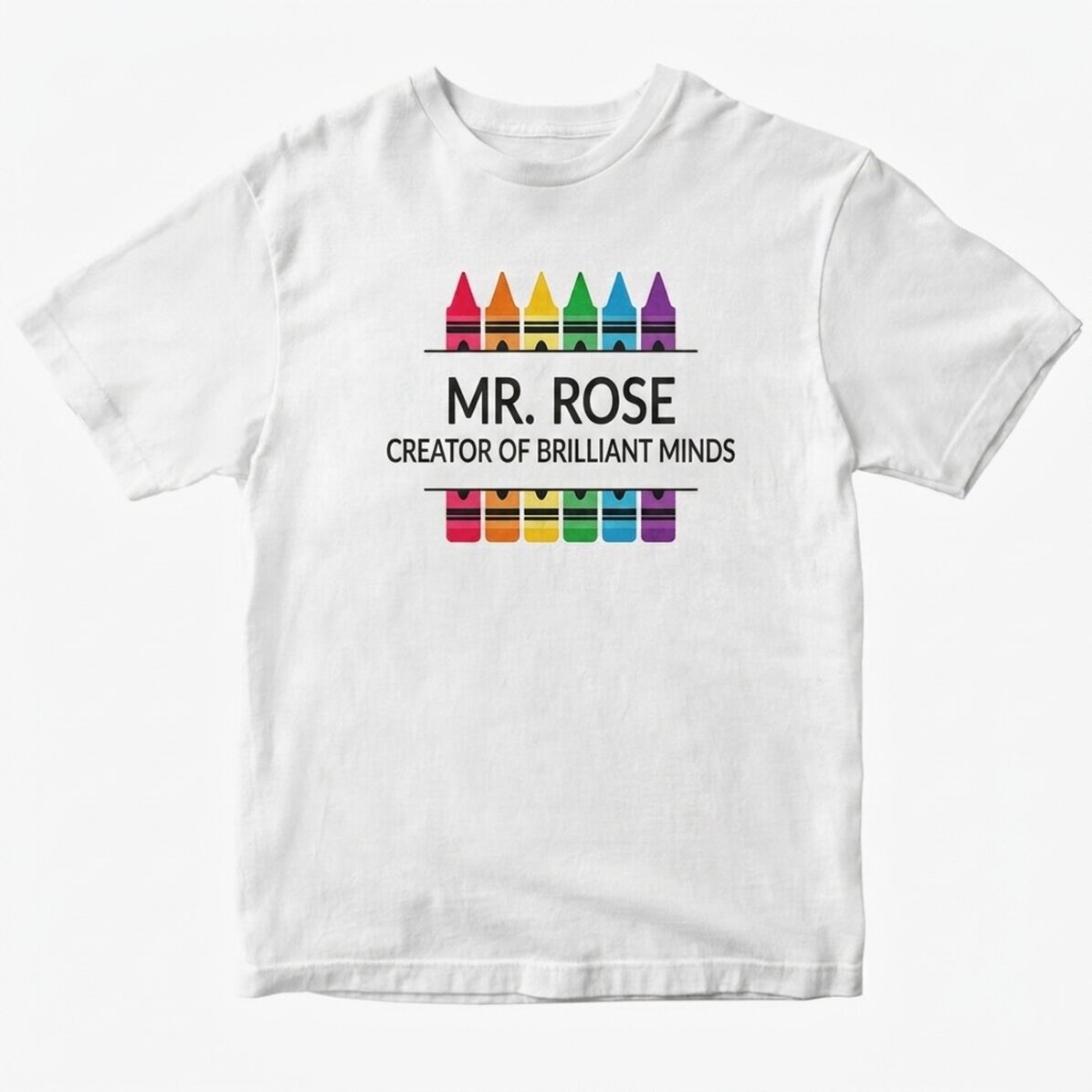 Customised cotton T-shirt with text for teachers - Pencils