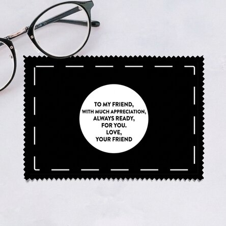 Personalised cloth with your graphics for cleaning screens/glasses