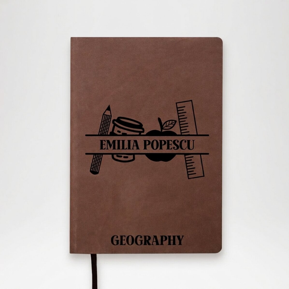 Personalised leather diary with text for teachers - Teacher essentials
