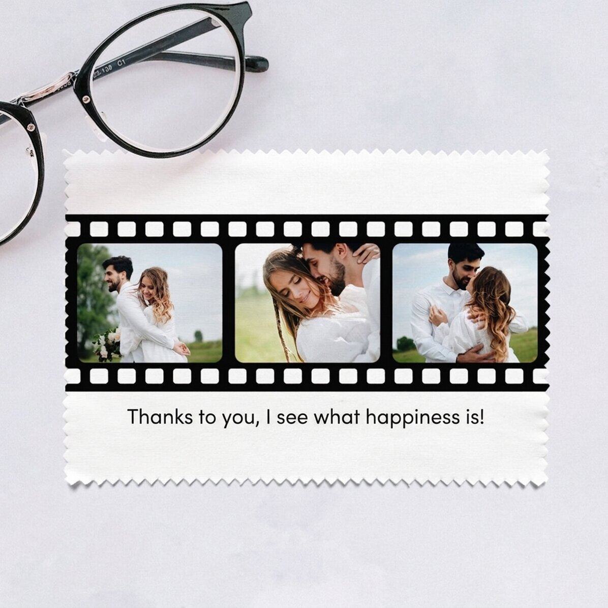 Personalised cloth for cleaning screens/glasses - Memories