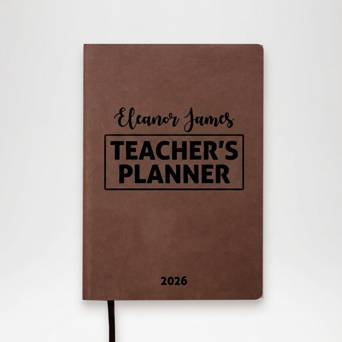 Personalised leather diary with text for teachers - Teaching Mode