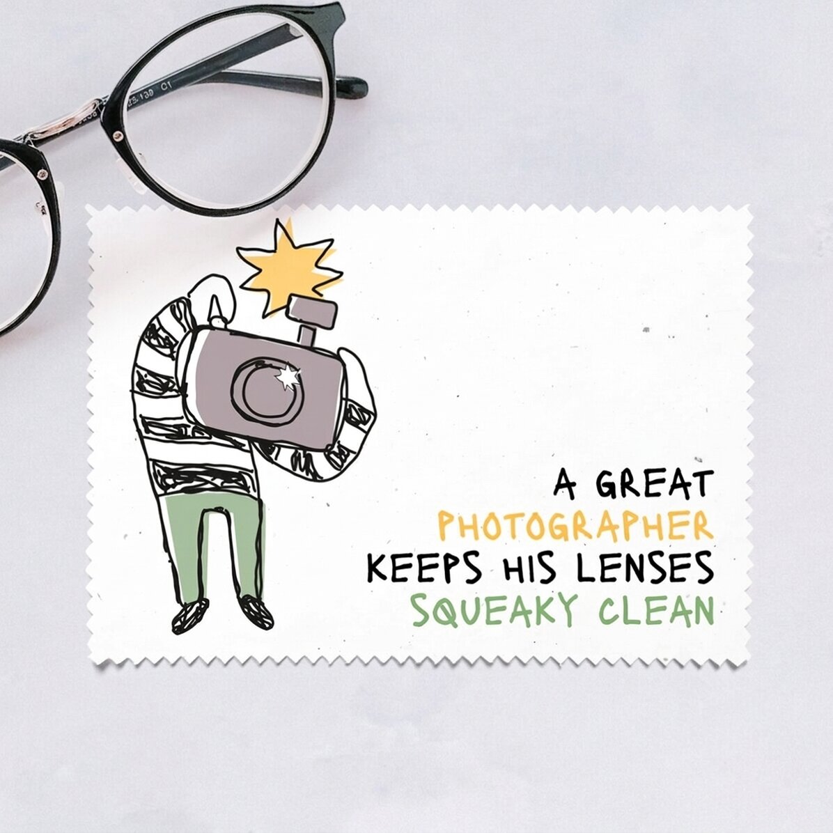 Personalised cloth for cleaning screens/glasses - Photographer