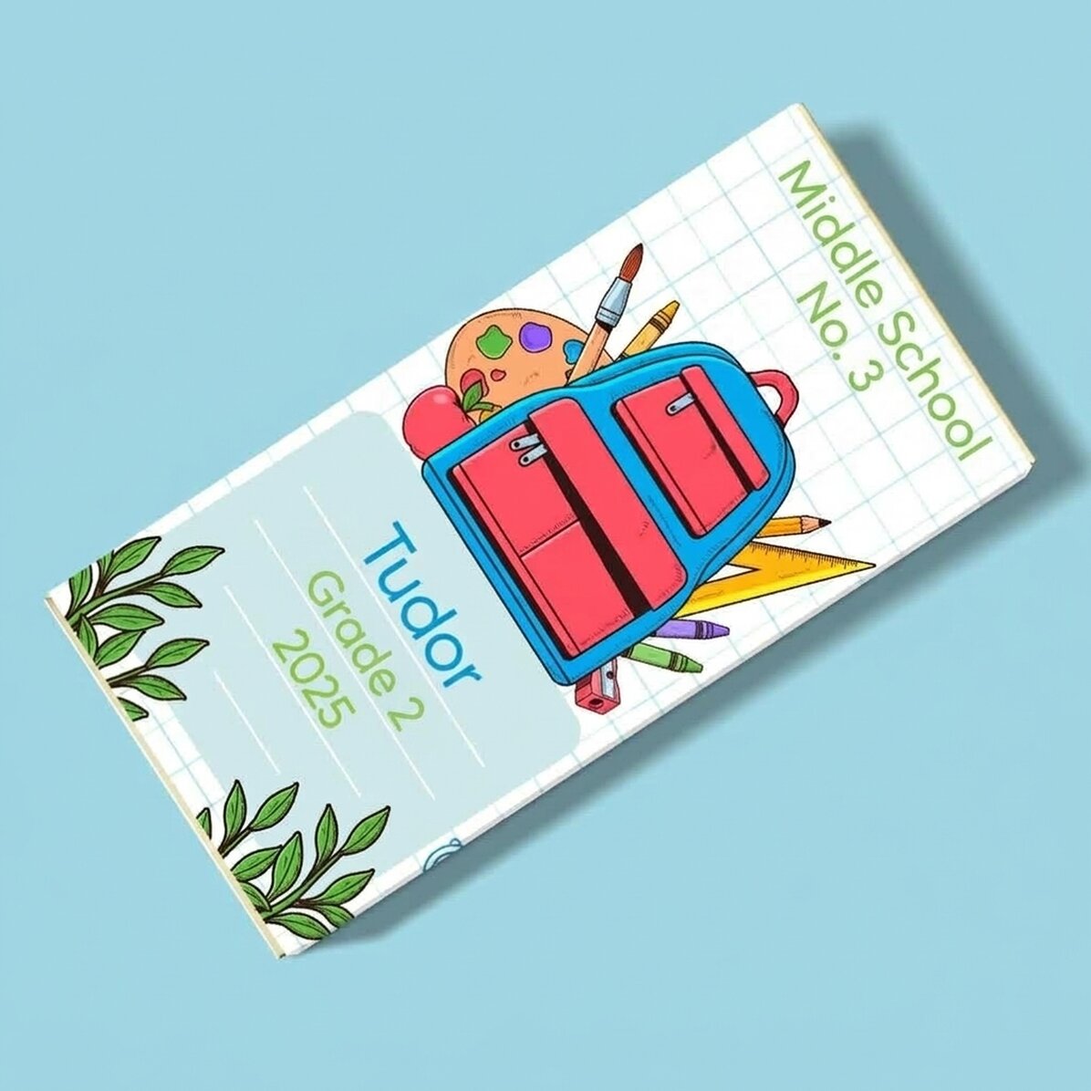 Personalised chocolate with message - First day of school