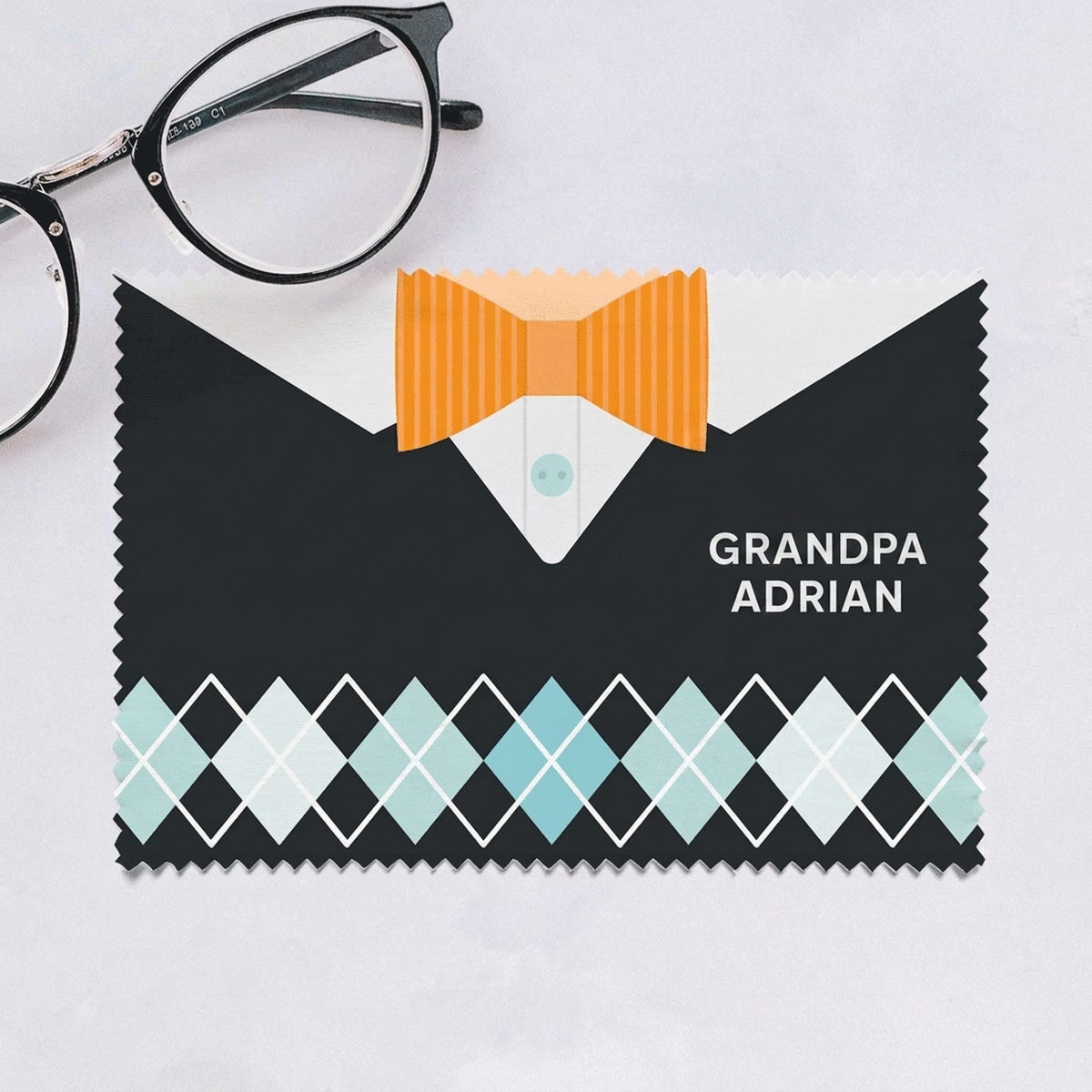 Personalised cloth for cleaning screens/glasses - Grandfather