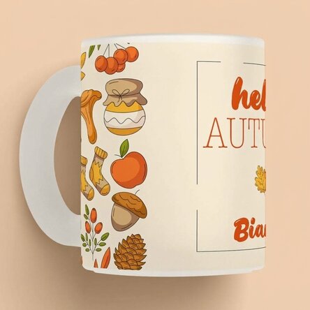 Personalised mug with text - Hello Autumn