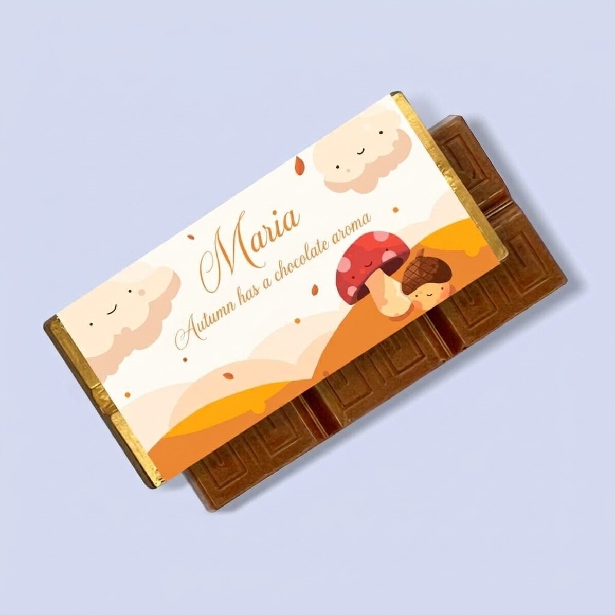 Mini chocolate bar personalised with message - Autumn