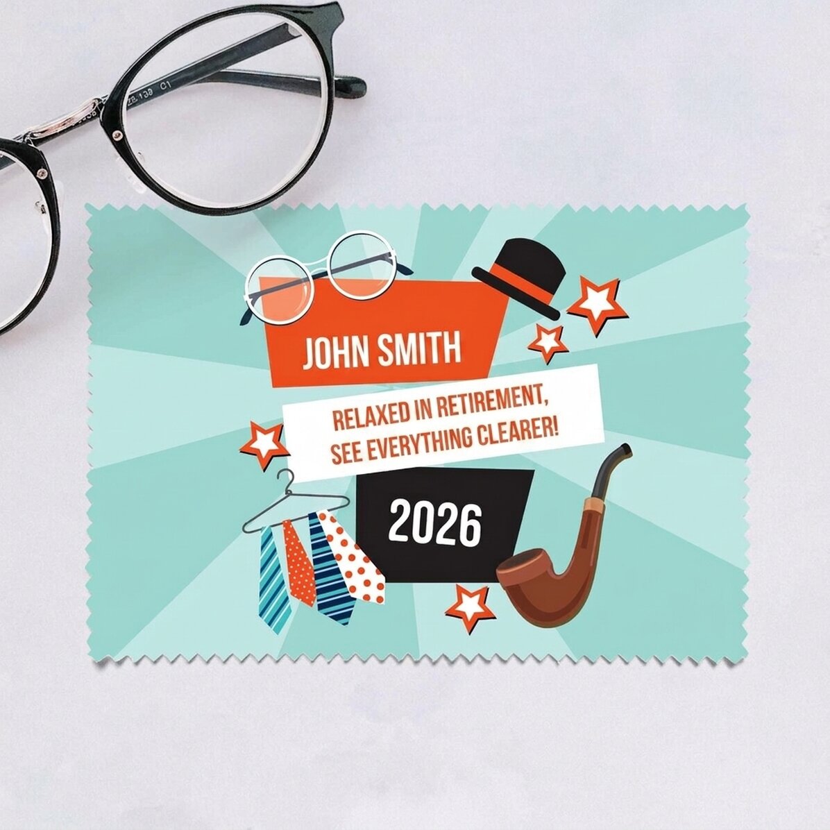 Personalised cloth for cleaning screens/glasses - Pension