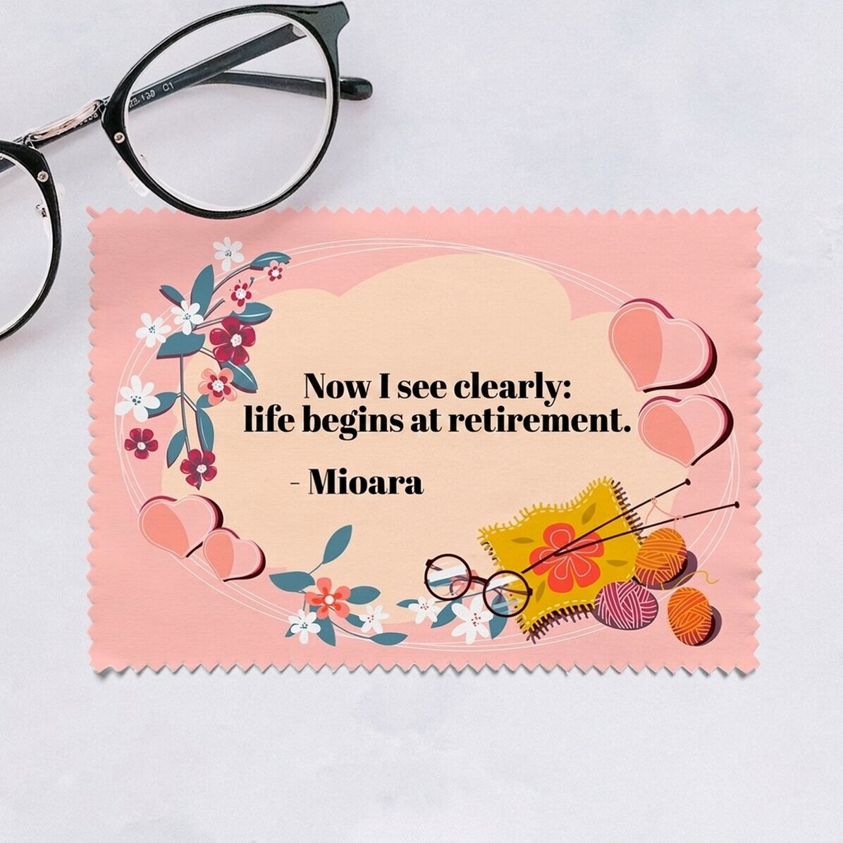 Personalised cloth for cleaning screens/glasses - La pensie