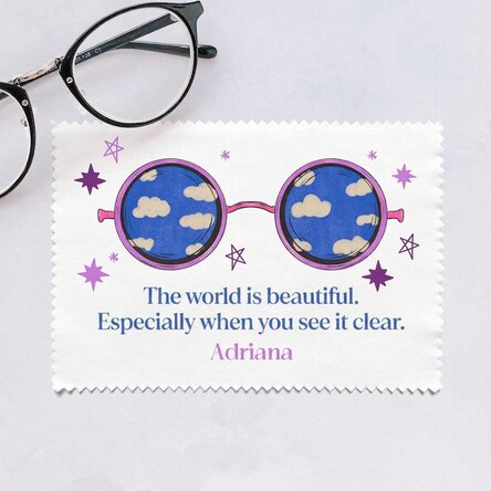Personalised cloth for cleaning screens/glasses - Stars
