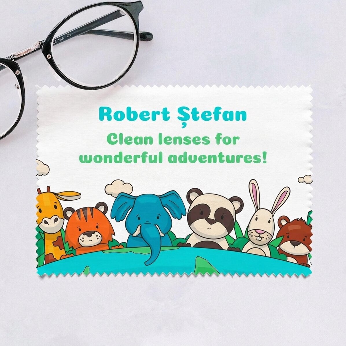 Personalised cloth for cleaning screens/glasses - Aventura