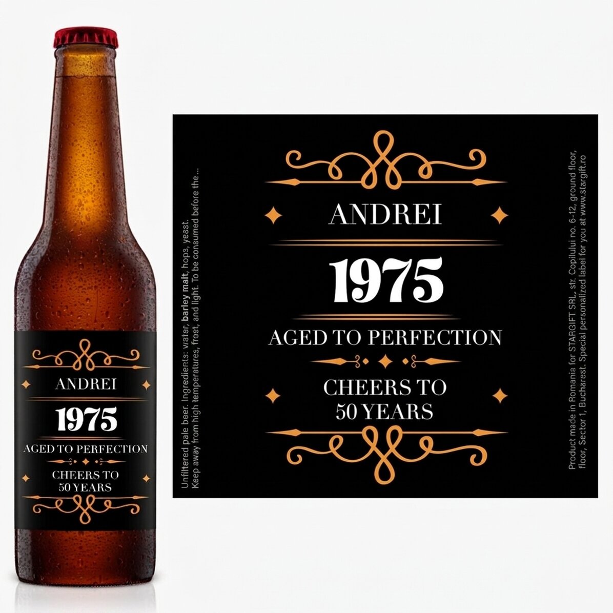 Personalised beer with text - Perfection