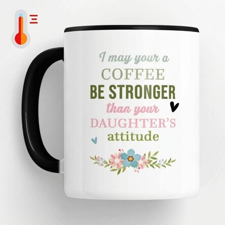 Personalised heat-sensitive mug with message - Coffee