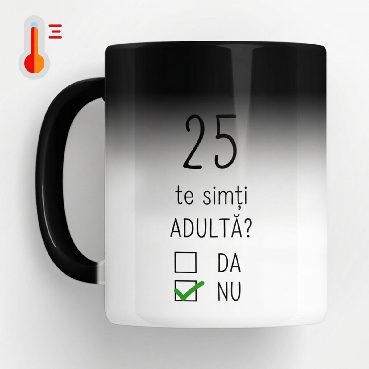 Personalised thermosensitive mug with message - Birthday